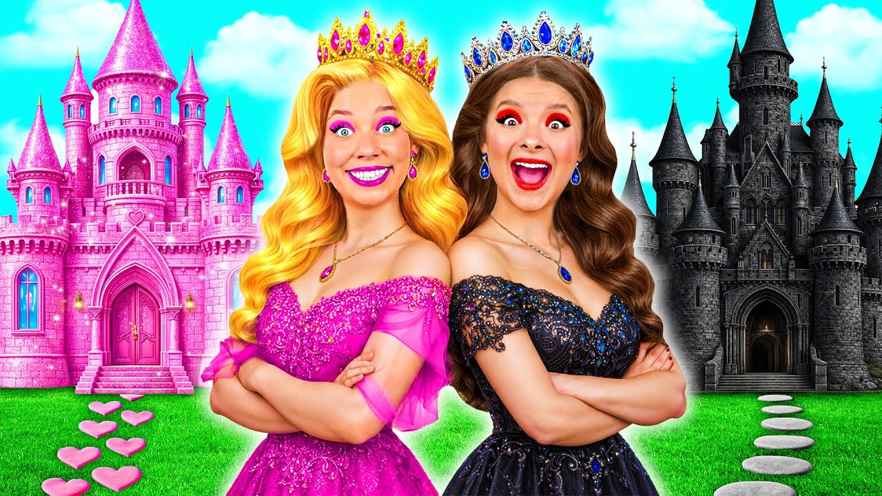 Домики Одного Цвета Челлендж | Черная vs Розовая Принцесса