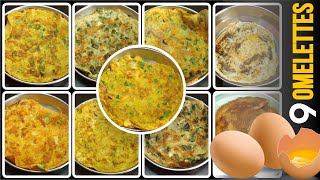 Different Types of Omelette || 9 Types of Omelette || Omelette Recipe
