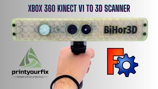 : 3D printed 3D scanner BiHor3D 360 Kinect Xbox