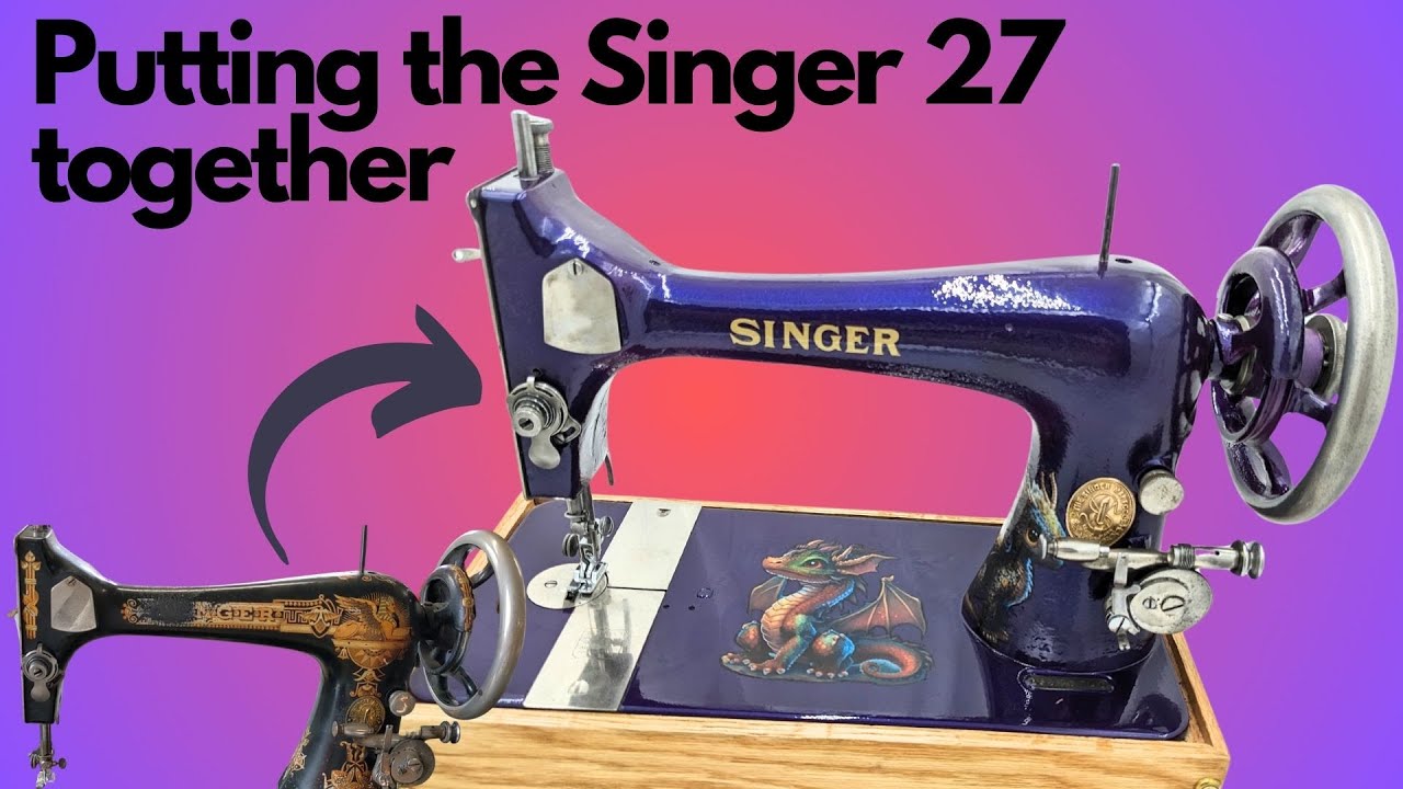 Putting a singer 27 back together after painting - YouTube