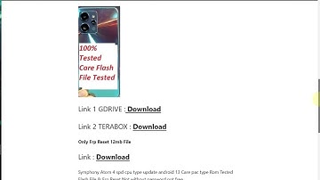 Symphony Atom 4 Flash File Tested Version