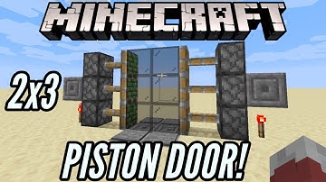 Minecraft 1.19 EASY 2x3 PISTON DOOR TUTORIAL [Java, Bedrock, Pocket Edition]