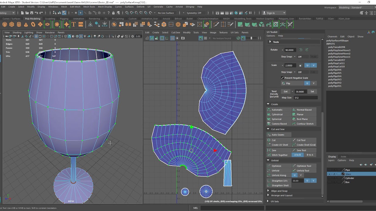 Maya Basics - UV Basics 09 - YouTube