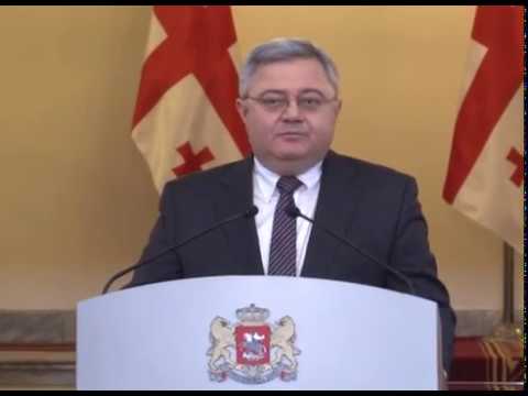 მე-8 და მე-9 მოწვევის პარლამენტების წევრების მიღება საქართველოს პარლამენტის თავმჯდომარის სახელით