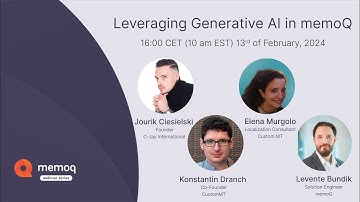 Leveraging Generative AI in memoQ