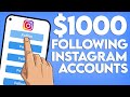 Earn $1,000 Following Instagram Pages (FREE Make Money Online)