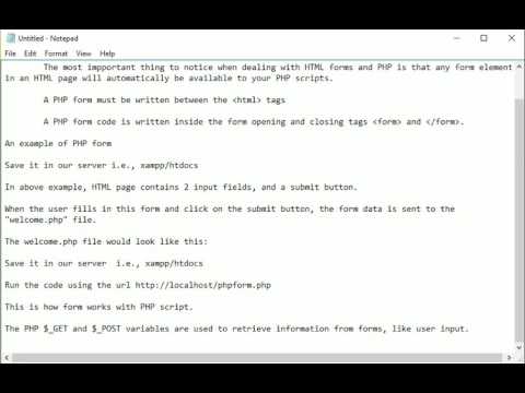 php complete form handling example youtube php form example