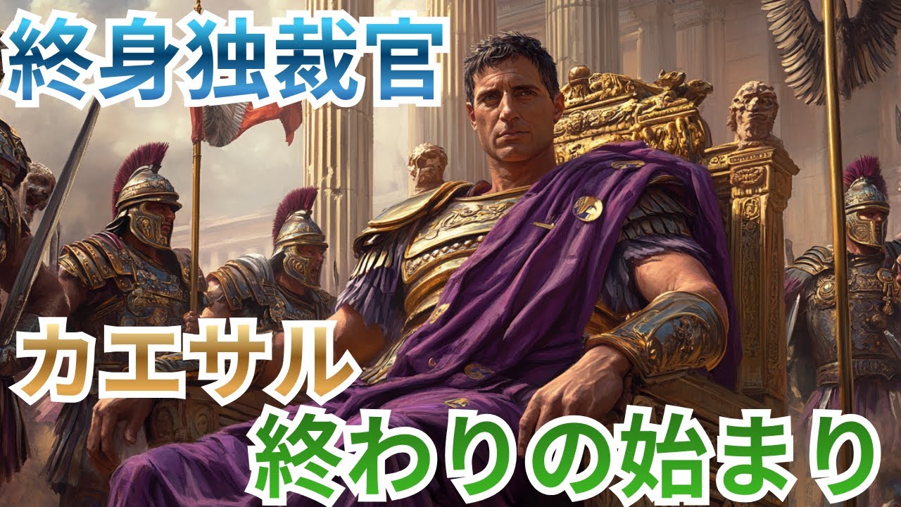 終わりの始まり!終身独裁官カエサル、絶頂の瞬間#7【古代ミステリアス歴史解説】 - YouTube