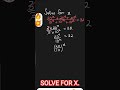 Solve for x | Nice Exponential Equation #shorts