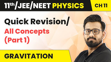 Gravitation - Quick Revision/All Concepts (Part 1) | Class 11 Physics HC Verma Chapter 11 | JEE/NEET