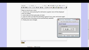How to record your voice in Moodle