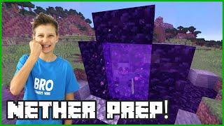 PREPARING FOR THE NETHER IN HARDCORE MINECRAFT!