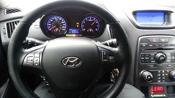 Daytime: RevLight by Datatool sequential shift light installed on Hyundai Genesis Coupe 2.0T