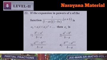 If the expansion in powers of x of the function 1/(1-ax)(1-bx) is a0+a1x+a2x^2+...... then an is