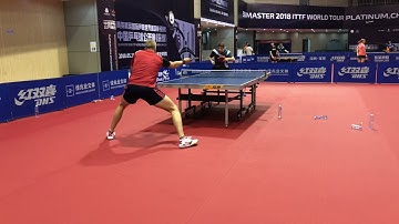 Mattias Falck Training with Kristian Karlsson | 2018 China Open