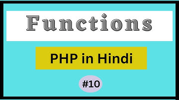 Function in php |Hindi|