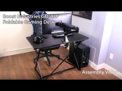 Boost Industries Gd 43f Compact Foldable Pc Gaming Desk Assembly