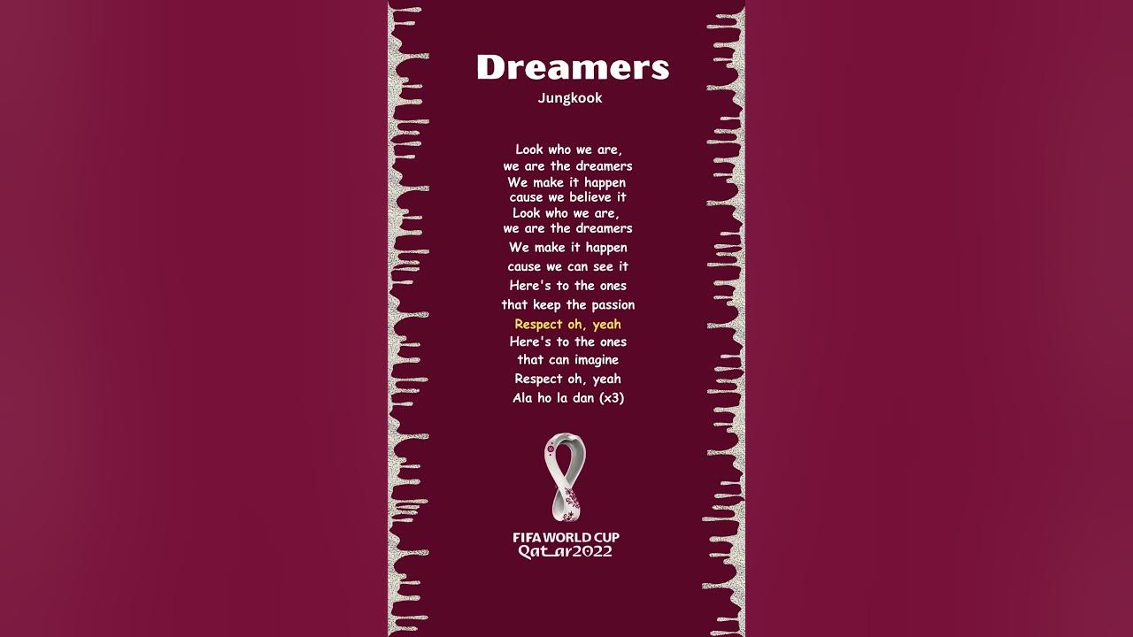 Jungkook -  "Dreamers" ( ft.Fahad Al Kubaisi) (FIFA World Cup 2022) Lyrics .#lyrics #jungkook #bts