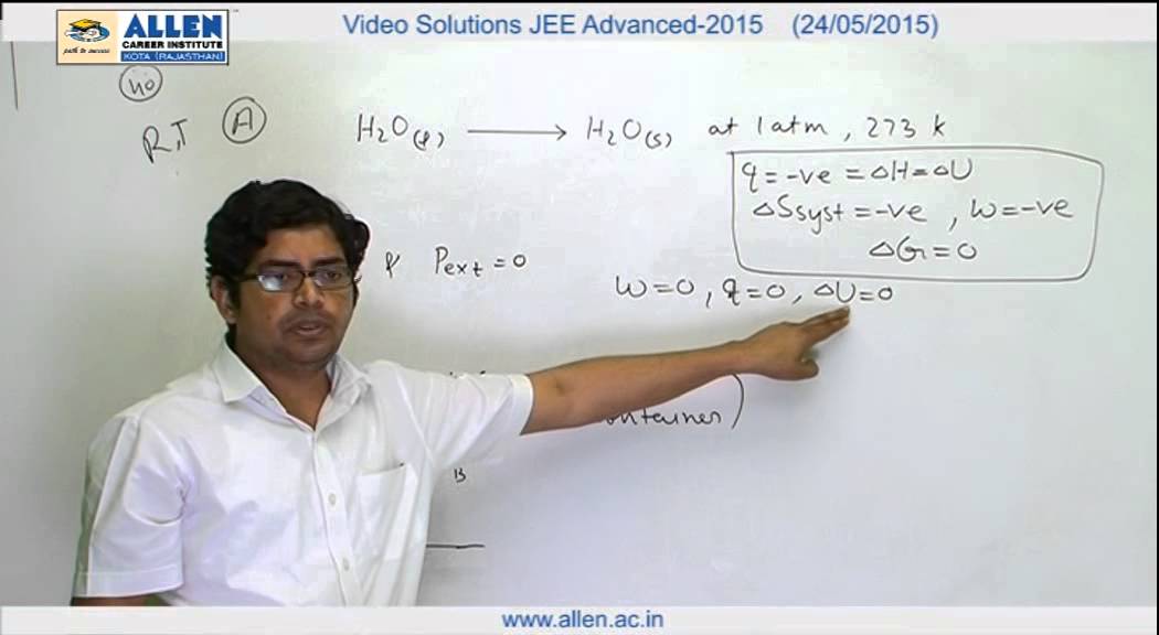 IIT-JEE Advanced 2015 Video Solution by ALLEN – Chemistry (Paper-1) Q. No. 40 (Paper Code-6) neet coaching in indore