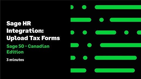 Sage 50 Canada - Sage HR Integration: Upload Tax Forms
