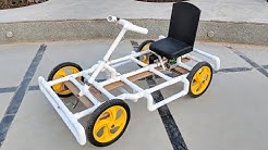 How to Make a Go kart / Electric car using PVC pipe at Home 