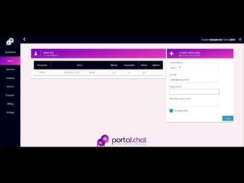 Create new User - Portal.chat