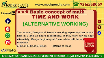 Basic Concept of TIME AND WORK ALTERNATVE WORKING : MockoPedia
