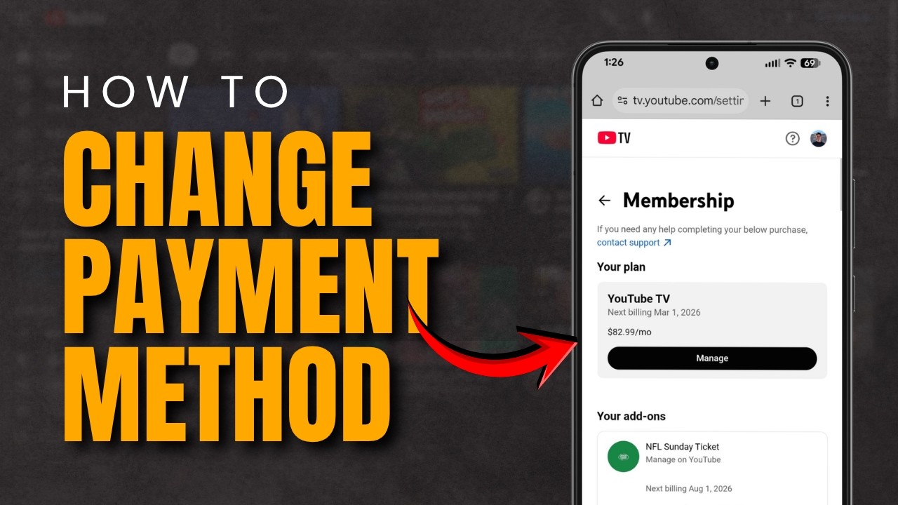 How to Change Payment Method for YouTube TV | Update Payment Method on ...