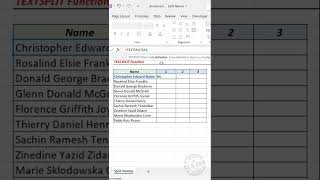 textsplit function in excel #shorts