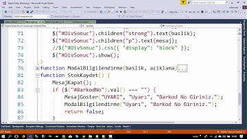 Ders 17 - Asp.Net MVC ile jQuery Kullanımı (2)