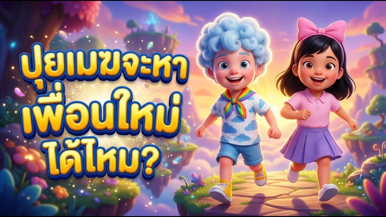 ปุยเมฆผจญภัยในสวนรุ้งกับเพื่อนใหม่ | นิทานเด็ก Animation 3D สนุกๆ