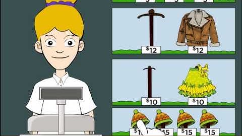 Money and shopping math lesson for Kids in 1st and 2nd Grades