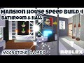 Adopt Me Mansion House Speed Build | Part 4 - Bathroom &amp; Hall | Roblox Modern Aesthetic Home 🌿