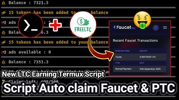 Script Nuyul LTC Auto Via Termux 2025 - Auto Claim faucet & PTC - Bypass Captcha💯 Working & Legit