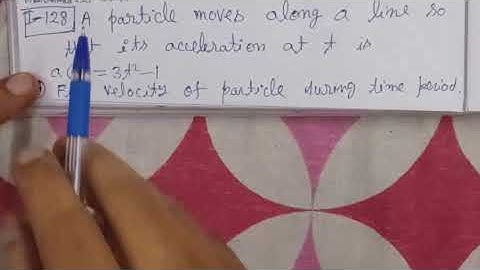 A particle moves along line so that it