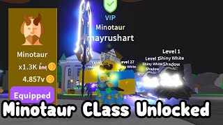 Unlocked New Class Minotaur After Playing For 24 Hours! - Roblox Saber Simulator