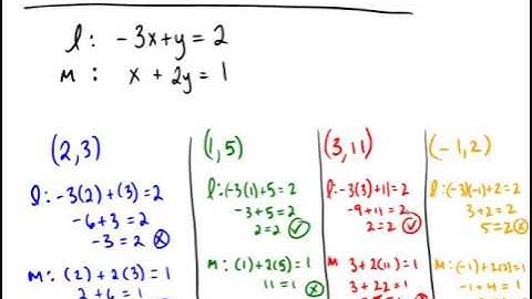 Determining whether given points lie on one, both, or neither of 2 lines given equations