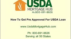How To Get Pre Approved For USDA Loan 