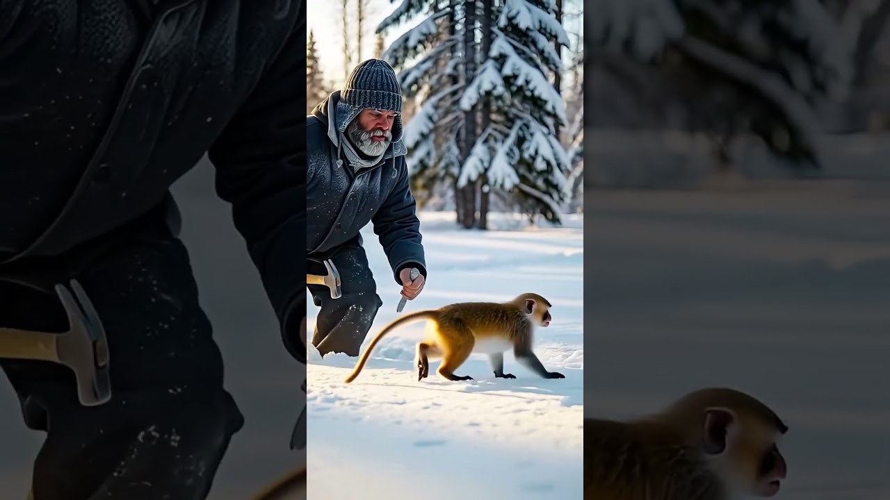 Heart-Stopping Rescue! Hero Breaks Through Thick Ice to Save Trapped Animal