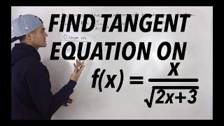 MCV4U (Unit 2 Test 2 Application Question 2) - Equation of Tangent on Rational Function