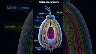 लघुबीजाणुधानी की संरचना #microsporangium #microspore #anther #stamen #androecium #malepartofflower