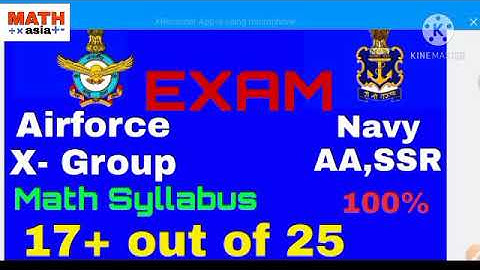 Math Syllabus by MathAsia ll Indian airforce X group ll Indian Navy AA SSR ll #mathasia