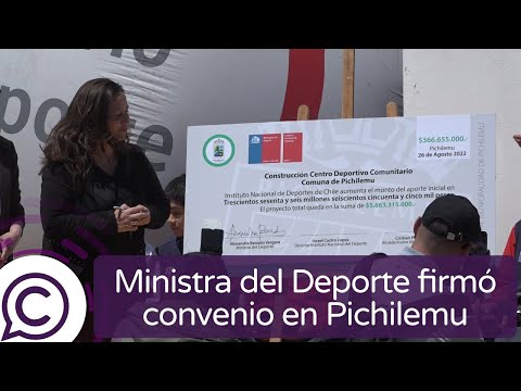 Ministra Alexandra Benado firmó convenio para construir Centro Deportivo en Pichilemu