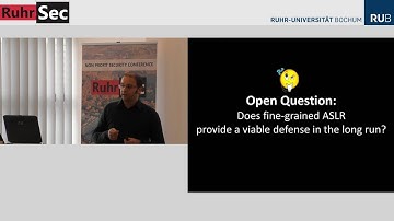RuhrSec 2016: "On Securing Legacy Software Against Code-Reuse Attacks", Lucas Vincenzo Davi
