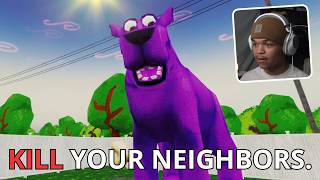 My purple dog is secretly EVIL