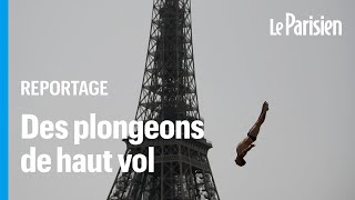 Les 24 meilleurs plongeurs du monde ont piqué une tête dans la Seine, face à la tour Eiffel