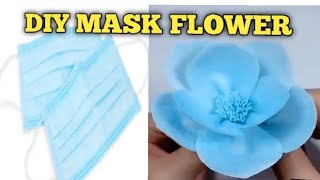 Diy mask flower easy to make flowers from mask | flower making from face mask |