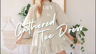 DIY // Gathered Tee Dress