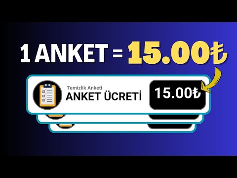 ANKET BAŞINA 15.00₺ PARA KAZAN ! 🤑 (ÜCRETSİZ) Anket Çözerek İnternetten Para Kazanma