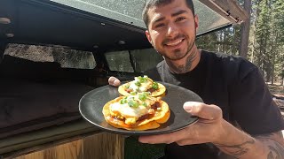 Solo Truck Camping w/Dog | Making Chorizo Breakfast Tacos